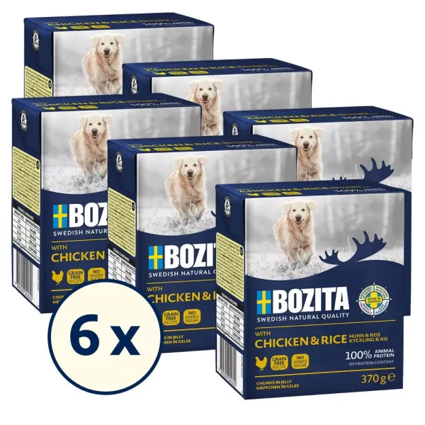 Bozita Happen in Gelee mit Hühnchen & Reis (6x 370g)